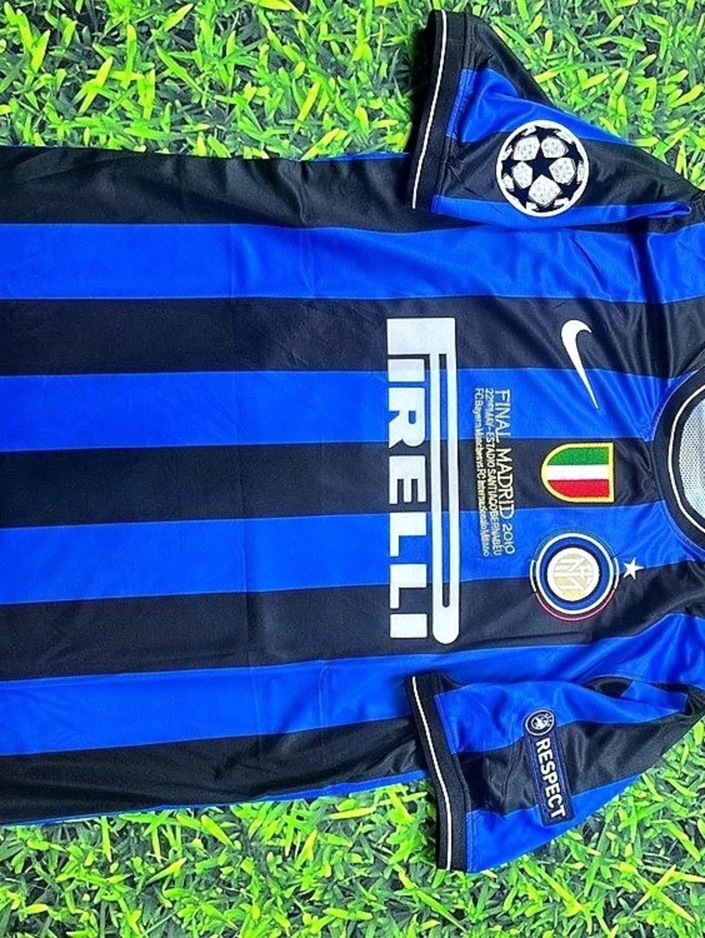 Nike Inter Milan soccer jersey Blue & Black Striped Soccer Jersey  New